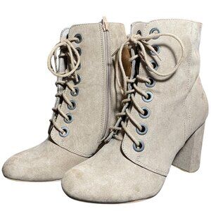 Lace/Zip up Heeled Boots